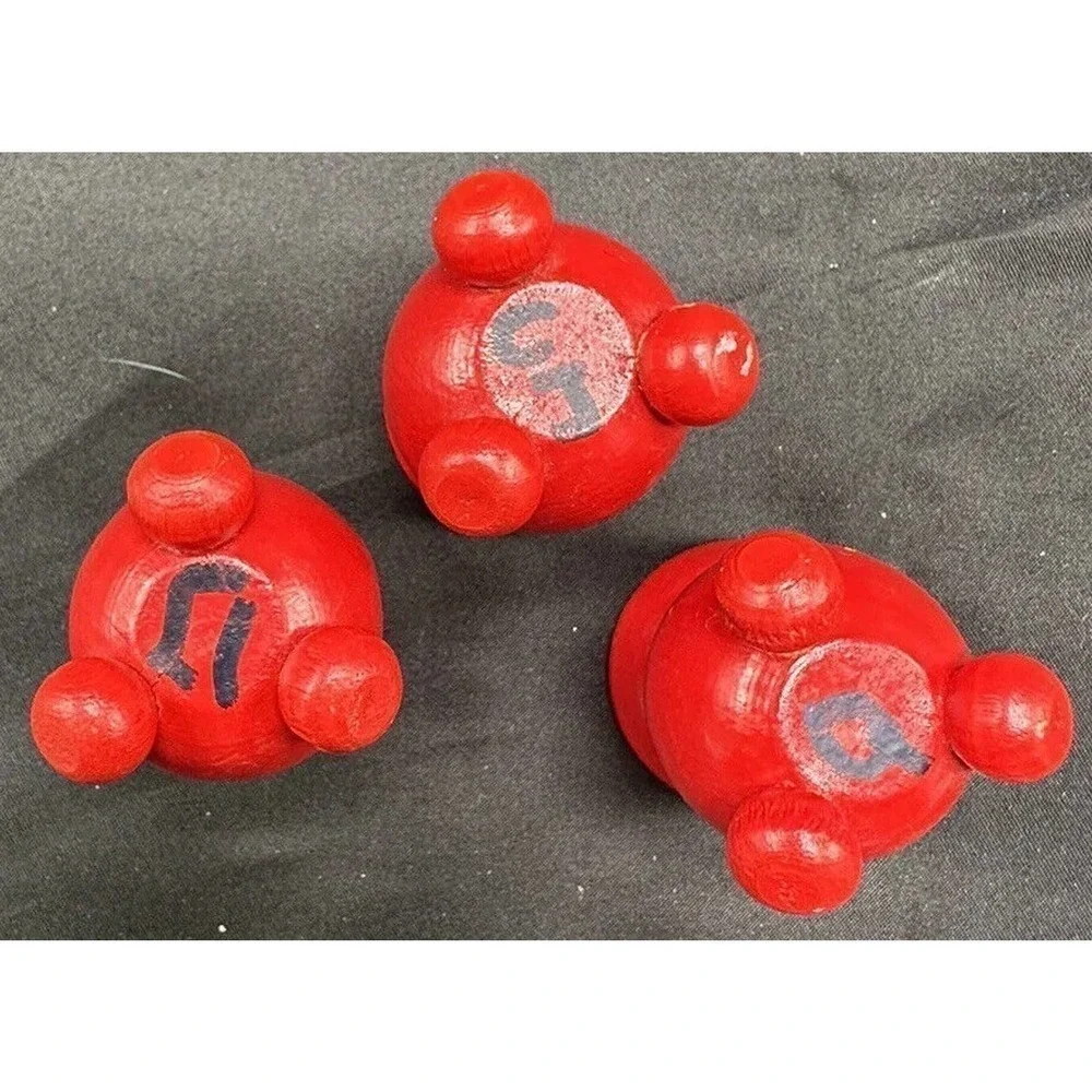 Three Scandinavian Red Candlestick Taper Candle Holders Sweden Nordic Vintage - Picture 3 of 3